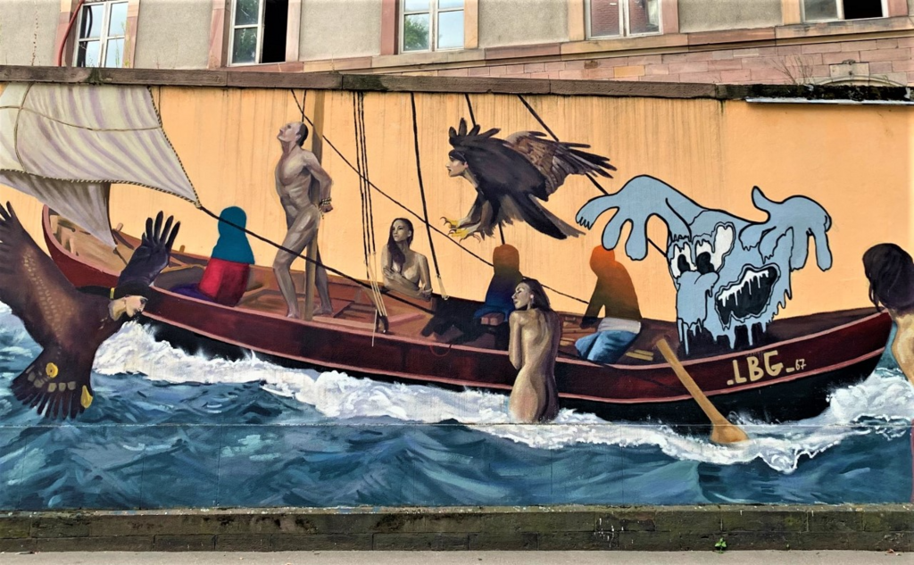 Fig. 1: Les Braves Gens, Fresque (détail), 2019. Strasbourg. Photographie de l’auteur.