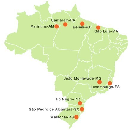 Figure 1: Luxembourg presences in Brazil covered in the article (© Stephan Dierckx)